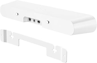 Soundbar Wall Mount for Sonos Ray Mount Under or Above TV, Hidden Floating Bracket, Sound bar Mount Bracket for Sonos Ray Wall Mount, Heavy Duty Steel Support, Mount Hardware Includ, White