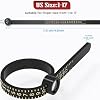 2 Pcs Ring Sizer Measuring Tool, Reusable Finger Size Ruler with Magnifying Glass, 1-17 US Ring Measurer and Ring Sizer | Black for Men, White for Womem