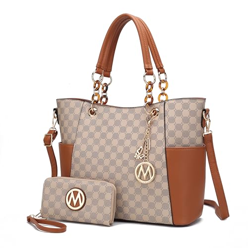 Image of J'OMOR by Mia Tote Bag for Women, Handbag Set with Wallet Top-Handle Bag Vegan Leather Purse