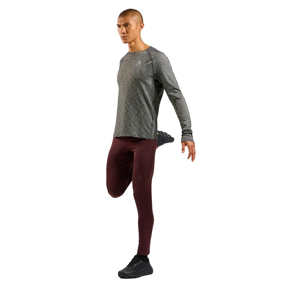 Odlo Herren X-Alp Pw 115 Longsleeve Laufbekleidung Laufshirt Grey Melange - Grau L