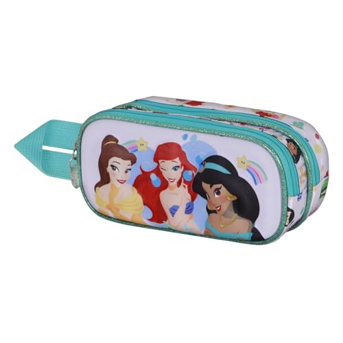 Disney Princess Rainbows-3D Double Pencil Case, Multicolour, 22 x 10 cm