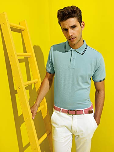 Asquith & Fox Men's Classic Fit Tipped Polo AQ011 - Smart/Casual top - Black/Yellow (3XL)3