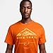 Nike Men's Dri-FIT Trail Running T-Shirt (US, Alpha, Medium, Regular, Regular, Campfire Orange)