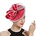 Women Satin Fascinator Fashion Hair Rhinestone Tea Party Dress Hat Church Hat With Veil Silver One Size