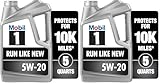 Mobil 1 Advanced Full Synthetic Motor Oil 5W-20, 5 Quart (Pack of 2)