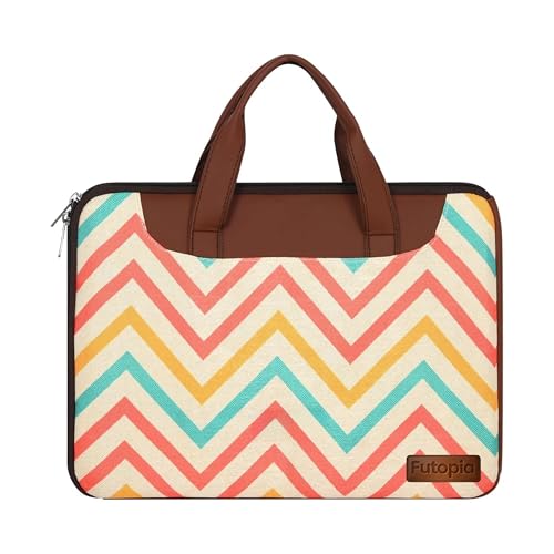 Image of Futopia Stylish Printed Laptop Sleeve Bag 15.6-16 Inch with Handle | Laptop Case Cover | Water Resistant & Shockproof | Padded Interior | Laptop, Notebooks Bag for Office, College & Travel