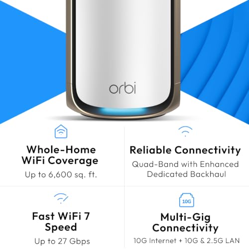NETGEAR Orbi 970 Series (2026 Release) WiFi 7 Mesh System, 2 Pack - image 2