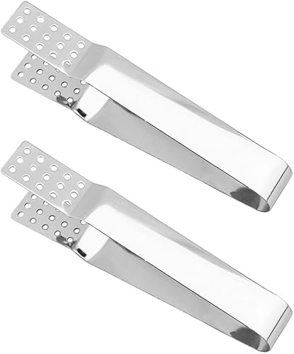 Luxshiny 2 pinzas para bolsas de té de acero inoxidable minipinzas para bolsas de té exprimidor de azúcar para té cubitos de hielo azúcar