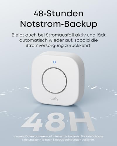 eufy Innensirene E20, lauter 110dB Alarm für komplette Etagenabdeckung, zuverlässige Stromversorgung mit Notfall-Akku, Flexible Montage, große Funkreichweite, benötigt HomeBase 2, 3, Mini oder Pro – Bild 4