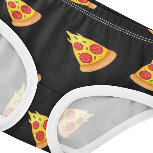 Animals Girls Underwear Toddlers 2t Cotton Cute Panties Girl Cartoon Pizza Slices Black Kids Briefs Undies4