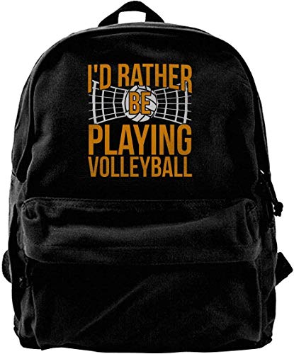 Preisvergleich Produktbild Männer Canvas Rucksack Schulter Ich würde eher Volleyball Spielen