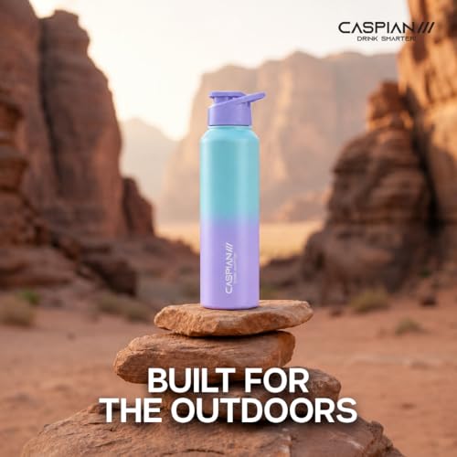 Image of Caspian Hike Stainless Steel Sipper Water Bottle 1 Ltr (Litre) for School, Fridge, Office, Gym, Home-Ideal for Adults, Men, Women, Kids, Boys, Girls-1000ml Leakproof, Rust free, Eco-Friendly, E Grad