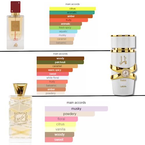 Lattafa Perfumes Yara Moi, Musk Mood EDP - 100Ml (3.4Oz) & Ana Abiyedh Rouge EDP - 60ML(2.0 oz) - Image 2