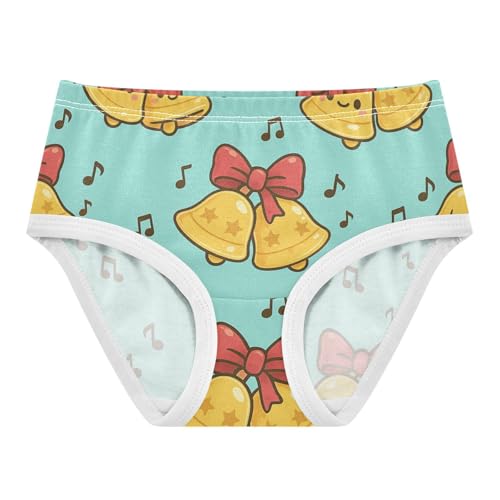 Girls' Organic Cotton Panties Toddler Cotton Underwear for Girls Jingle Bells