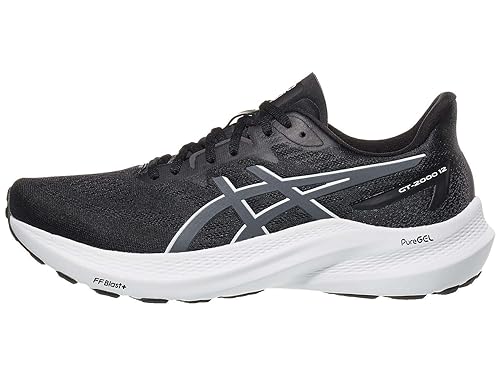 ASICS Men's GT-2000 12 Running Shoes, 10.5, Black/Carrier Grey