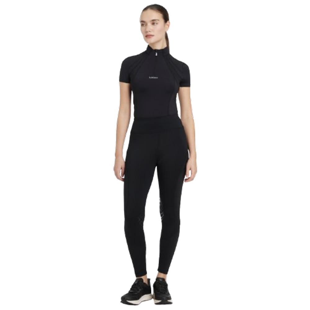 LeMieux Lydia Mesh Legging - Silicone Knee - Lightweight Mesh Panels - Riding Breeches - Black US 4