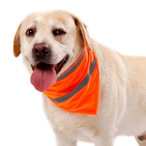 Reflektierendes Hundehalstuch, Dreiecks Hundebandana, Lätzchen Verstellbarer Haustierschal für Nächtliche Spaziergänge Camping Jagd Reisen