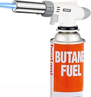 Kitchen Culinary Blow Torch Head, Chef Cooking Butane Torch, Adjustable Flame Lighter