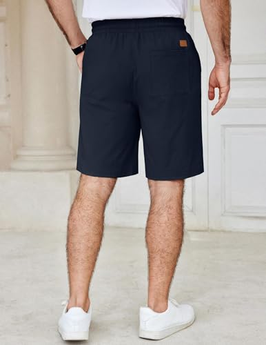 COOFANDY Herren Shorts Casual Baumwolle Kurze Hosen Chino Sommer Freizeithose Elastische Taille mit Taschen – Bild 3