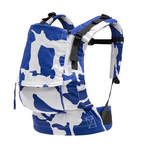 Portabebé Stokke Limas Flex, Alesund Blue (OCS) - Portabebés de hebilla completa - Tres opciones de transporte - Seguro para bebés de 1 mes/4 kg a 20 kg