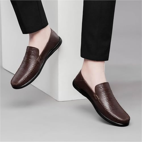Mens Comfort Loafers Slip On Leather Dress Shoes for Business Casual Office Work Wedding Non Slip Sole Lightweight Walking Shoes3