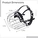yeeplant Extra Large Dog Muzzle, Metal Basket for Barking and Biting, Pu Leather Padding, 6.3 in Length