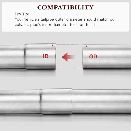 Image of 8PCS-2.5 inchOD Exhaust Tube Made of Super Quality Stainless Steel Custom Exhaust Kit DIY Exhaust Pipe