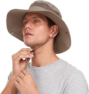 Sun Hat for Men/Women UV Protection Boonie Hats with Wide Brim Summer Hats for Hiking Fishing Safari Gardening Beach Camping Khaki