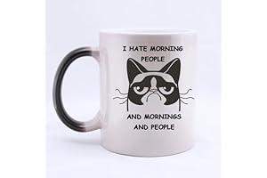 Funny Cat I Hate Morning People And Mornings And People Heat Color Changing Mug