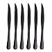 Steak Knife Set, Onlycooker Heavy Duty Knives Stainless Steel 6 Piece 9-inch Table Flatware Silverware Dishwasher Safe Use for Home Kitchen or Restaurant (Black)