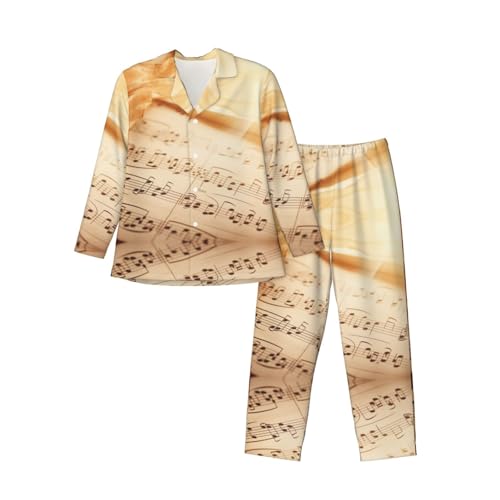 Pyjama partition de musique homme pour vos soirées de détente au salon