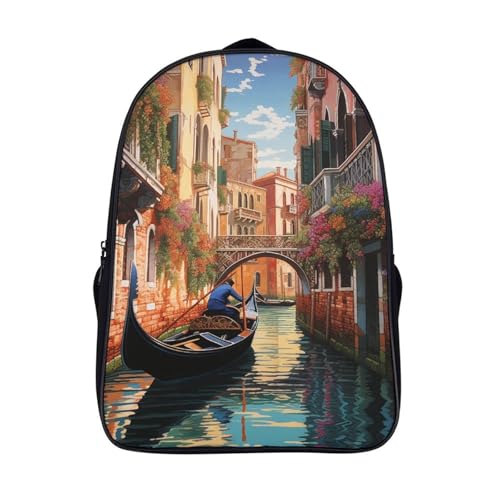 Mochila estudiante Venice Water City para portátil universitaria impermeable de 40x28x16cm