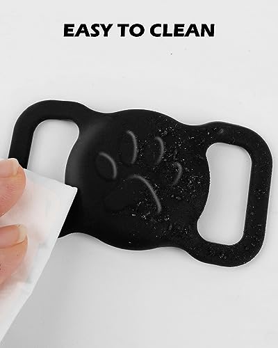 image for Dynmeow Dog Cat Collar Holder Compatible with Airtag, Anti-Lost Silcio