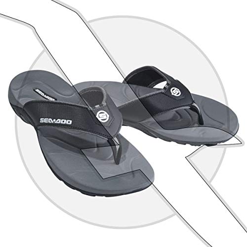 Sea-Doo BRP Fashionable Lightweight Black Flip-Flop Sandals Size 10