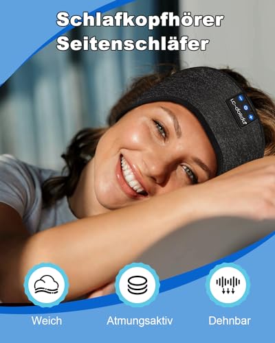 Schlafkopfhörer LC-Dolida Bluetooth Stirnband mit individueller Passform