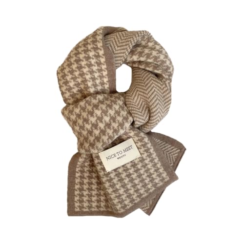 CCAIPU Bufanda de Invierno Mujer, Cashmere Feel Bufanda Moda Señoras Suave Cálido Grande Gruesa para Mujeres (F-Caqui)