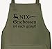 Produktbild Shirtstreet24, NIX GESCHOSSEN, Jäger Jagd Grillen Barbecue Grill Schürze Kochschürze Latzschürze, Größe: onesize,Oliv