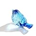H&D HYALINE & DORA Blue Glass Bird Figurines Bird Gifts for Bird Lovers Women Crystal Glass Animal Figurine Collectible for Home Shelf Decor