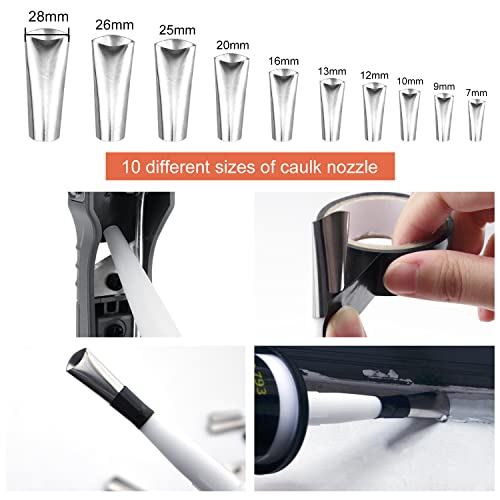 image for POLIWELL Caulking Tool Kit Silicone Caulking Gun Drip-Free Smooth Rod 