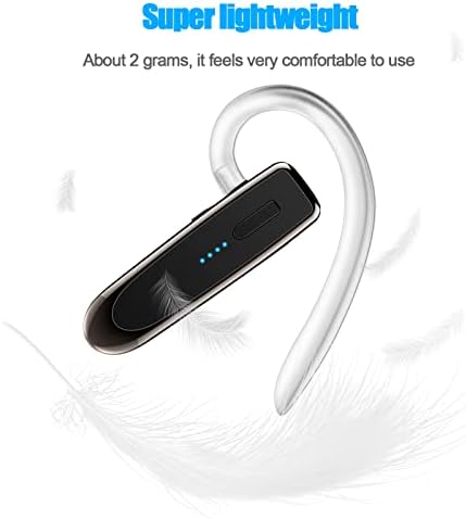 PChero 5pcs 6mm Bluetooth Headset Hook Clips Silicone Wireless Hands-free Headphone Ear Hooks Replacement with 360° Rotation & 13mm Extension + 3pairs Earphone Silicone Earbuds (L/M/S: 13/12/11mm)