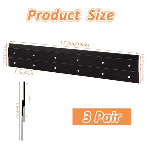 Image of CYEAH 18 inch French Cleat Picture Hanger, 6 Pack Heavy Duty French Cleat Hanger Headboard Wall Mounting Brackets, Cleat Picture Hanger Kit Z Bar Clips Supports for Hanging Pictures, Mirrors, and Art
