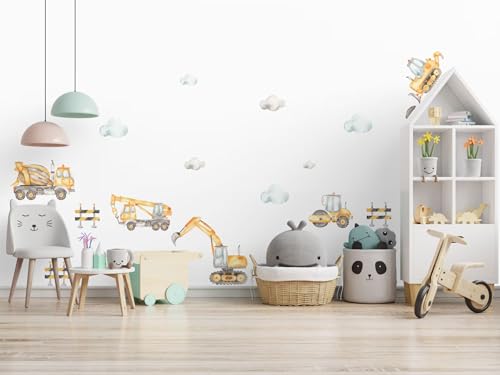 Vinilo decorativo tractor para habitación infantil miniatura 2