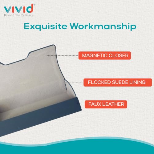 Image of VIVID Unisex Specs Magnetic Eyewear Dabbi Faux Leather Hard Case Cover