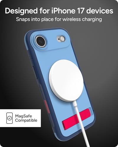 Image of ZAGG Sedona Snap Case with Kickstand for iPhone Air - Blue Royal Ember, Drop Protection (13ft /4m), Multi-Layer Protection, with Camera Button, MagSafe Phone Case with Impact-Absorbing Bumpers