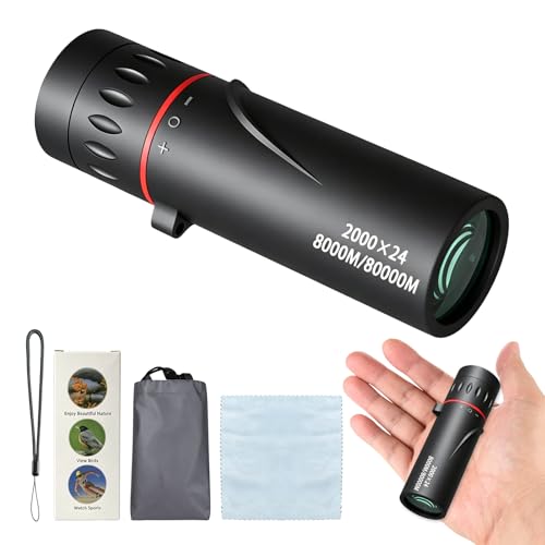 Xivicii 2000x24 Monoculars for Adults High Power Monocular Telescope for Bird Watching Hunting Theatre Opera