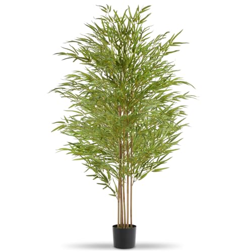 tectake® Plante Artificielle Bambou Artificiel 180cm Fausse Plante Interieur Arbre Vert Arbre Artificiel Décoration Maison idéal pour Décoration Salon Chambre...