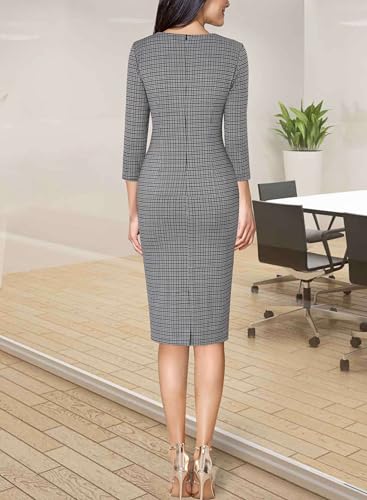 Image of VFSHOW Womens Slim Zipper Up Work Business Office Party Bodycon Pencil Sheath Dress