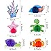 12 Pieces Under The Sea Party Decorations Ocean Sea Animal Honeycomb Centerpiece Ocean Themed Party Table Decoration Fish Sea Creature Mermaid Birthday Centerpiece for Beach Baby Shower Party Supplies