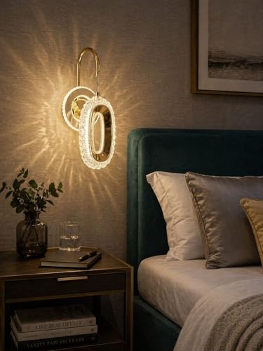 Image of blissbells Crystal Wall Light, LED Decorative Sconce (Crystal Hanging wall Light)