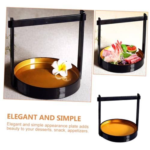 Plato para sushi COLLBATH plástico dorado redondo miniatura 7